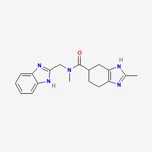 molecular formula C18H21N5O B2831444 N-((1H-benzo[d]imidazol-2-yl)methyl)-N,2-dimethyl-4,5,6,7-tetrahydro-1H-benzo[d]imidazole-5-carboxamide CAS No. 2034577-04-1