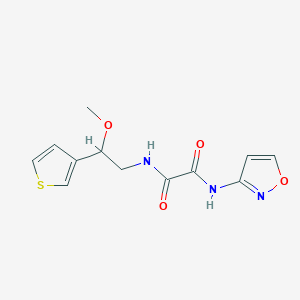 molecular formula C12H13N3O4S B2831447 N1-(isoxazol-3-yl)-N2-(2-methoxy-2-(thiophen-3-yl)ethyl)oxalamide CAS No. 1448052-93-4