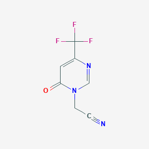 B2831453 2-(6-oxo-4-(trifluoromethyl)pyrimidin-1(6H)-yl)acetonitrile CAS No. 1823188-13-1