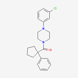 4-(3-Chlorophenyl)piperazinyl phenylcyclopentyl ketone