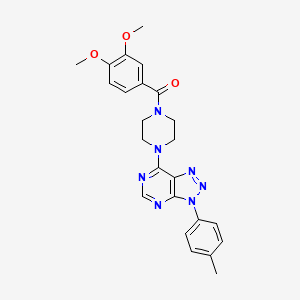 (3,4-dimethoxyphenyl)(4-(3-(p-tolyl)-3H-[1,2,3]triazolo[4,5-d]pyrimidin-7-yl)piperazin-1-yl)methanone