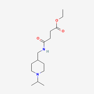 Ethyl 4-(((1-isopropylpiperidin-4-yl)methyl)amino)-4-oxobutanoate