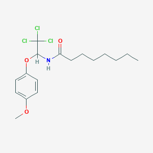 molecular formula C17H24Cl3NO3 B2831473 N-[2,2,2-trichloro-1-(4-methoxyphenoxy)ethyl]octanamide CAS No. 312924-09-7