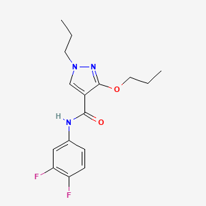 molecular formula C16H19F2N3O2 B2831475 N-(3,4-difluorophenyl)-3-propoxy-1-propyl-1H-pyrazole-4-carboxamide CAS No. 1013765-77-9