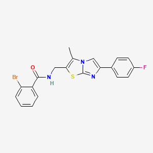 2-bromo-N-((6-(4-fluorophenyl)-3-methylimidazo[2,1-b]thiazol-2-yl)methyl)benzamide