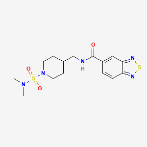 N-((1-(N,N-dimethylsulfamoyl)piperidin-4-yl)methyl)benzo[c][1,2,5]thiadiazole-5-carboxamide