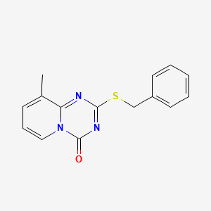 2-(benzylsulfanyl)-9-methyl-4H-pyrido[1,2-a][1,3,5]triazin-4-one