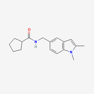 molecular formula C17H22N2O B2831500 N-[(1,2-dimethyl-1H-indol-5-yl)methyl]cyclopentanecarboxamide CAS No. 852137-03-2