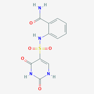 molecular formula C11H10N4O5S B2831524 2-(2,4-Dioxo-1,2,3,4-tetrahydropyrimidine-5-sulfonamido)benzamide CAS No. 897623-05-1
