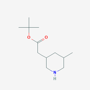 molecular formula C12H23NO2 B2831525 Tert-butyl 2-(5-methylpiperidin-3-yl)acetate CAS No. 2248325-47-3
