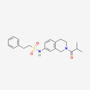 molecular formula C21H26N2O3S B2831534 N-(2-isobutyryl-1,2,3,4-tetrahydroisoquinolin-7-yl)-2-phenylethanesulfonamide CAS No. 955696-48-7