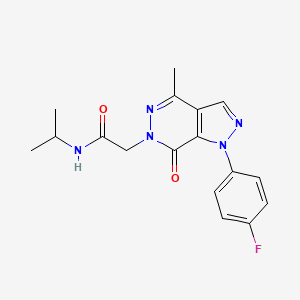 2-(1-(4-fluorophenyl)-4-methyl-7-oxo-1H-pyrazolo[3,4-d]pyridazin-6(7H)-yl)-N-isopropylacetamide