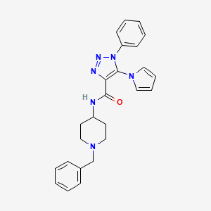N-(1-benzylpiperidin-4-yl)-1-phenyl-5-(1H-pyrrol-1-yl)-1H-1,2,3-triazole-4-carboxamide