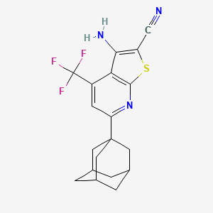 6-(1-Adamantyl)-3-amino-4-(trifluoromethyl)thieno[2,3-b]pyridine-2-carbonitrile