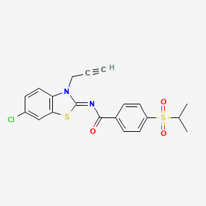 (Z)-N-(6-chloro-3-(prop-2-yn-1-yl)benzo[d]thiazol-2(3H)-ylidene)-4-(isopropylsulfonyl)benzamide