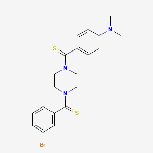 molecular formula C20H22BrN3S2 B2831576 (3-Bromophenyl)(4-(4-(dimethylamino)phenylcarbonothioyl)piperazin-1-yl)methanethione CAS No. 877818-43-4