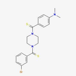 (3-Bromophenyl)(4-(4-(dimethylamino)phenylcarbonothioyl)piperazin-1-yl)methanethione
