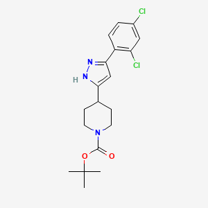 tert-butyl 4-[5-(2,4-dichlorophenyl)-1H-pyrazol-3-yl]tetrahydro-1(2H)-pyridinecarboxylate