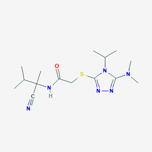 N-(1-cyano-1,2-dimethylpropyl)-2-{[5-(dimethylamino)-4-(propan-2-yl)-4H-1,2,4-triazol-3-yl]sulfanyl}acetamide