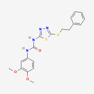 1-(3,4-Dimethoxyphenyl)-3-(5-(phenethylthio)-1,3,4-thiadiazol-2-yl)urea