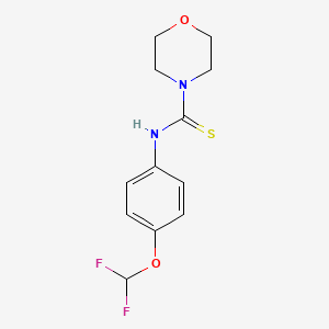 molecular formula C12H14F2N2O2S B2831613 N-[4-(difluoromethoxy)phenyl]morpholine-4-carbothioamide CAS No. 398996-17-3