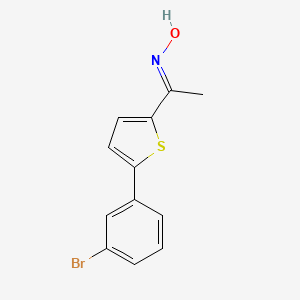 molecular formula C12H10BrNOS B2831624 N-{1-[5-(3-bromophenyl)thiophen-2-yl]ethylidene}hydroxylamine CAS No. 1118787-06-6