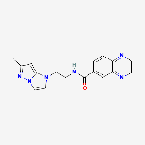N-(2-(6-methyl-1H-imidazo[1,2-b]pyrazol-1-yl)ethyl)quinoxaline-6-carboxamide