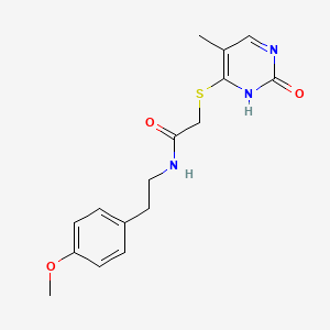 N-(4-methoxyphenethyl)-2-((5-methyl-2-oxo-1,2-dihydropyrimidin-4-yl)thio)acetamide
