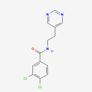 molecular formula C13H11Cl2N3O B2831653 3,4-dichloro-N-(2-(pyrimidin-5-yl)ethyl)benzamide CAS No. 2034396-55-7