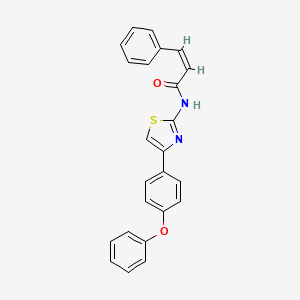 molecular formula C24H18N2O2S B2831669 (Z)-N-(4-(4-phenoxyphenyl)thiazol-2-yl)-3-phenylacrylamide CAS No. 397277-98-4
