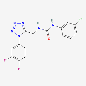 molecular formula C15H11ClF2N6O B2831688 1-(3-chlorophenyl)-3-((1-(3,4-difluorophenyl)-1H-tetrazol-5-yl)methyl)urea CAS No. 941875-82-7