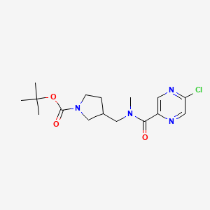 molecular formula C16H23ClN4O3 B2831699 Tert-butyl 3-[[(5-chloropyrazine-2-carbonyl)-methylamino]methyl]pyrrolidine-1-carboxylate CAS No. 2378503-50-3