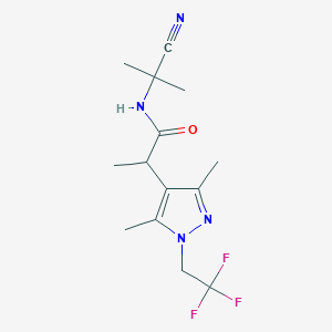B2831702 N-(1-cyano-1-methylethyl)-2-[3,5-dimethyl-1-(2,2,2-trifluoroethyl)-1H-pyrazol-4-yl]propanamide CAS No. 1797289-24-7