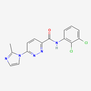 molecular formula C15H11Cl2N5O B2831715 N-(2,3-dichlorophenyl)-6-(2-methyl-1H-imidazol-1-yl)pyridazine-3-carboxamide CAS No. 1396782-94-7