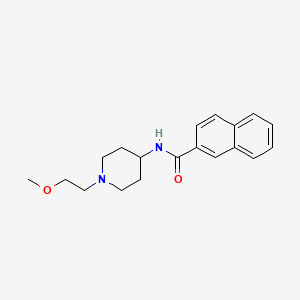 molecular formula C19H24N2O2 B2831735 N-[1-(2-METHOXYETHYL)PIPERIDIN-4-YL]NAPHTHALENE-2-CARBOXAMIDE CAS No. 1421452-59-6