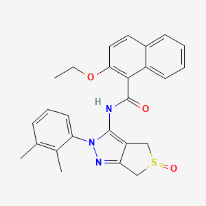 molecular formula C26H25N3O3S B2831763 N-(2-(2,3-dimethylphenyl)-5-oxido-4,6-dihydro-2H-thieno[3,4-c]pyrazol-3-yl)-2-ethoxy-1-naphthamide CAS No. 1017691-68-7
