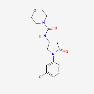 molecular formula C16H21N3O4 B2831769 N-[1-(3-methoxyphenyl)-5-oxopyrrolidin-3-yl]morpholine-4-carboxamide CAS No. 894013-29-7
