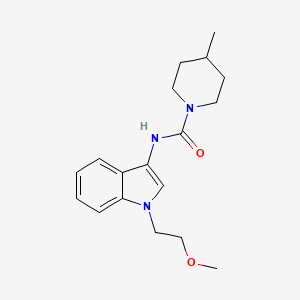 molecular formula C18H25N3O2 B2831804 N-(1-(2-methoxyethyl)-1H-indol-3-yl)-4-methylpiperidine-1-carboxamide CAS No. 941908-58-3