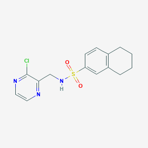 molecular formula C15H16ClN3O2S B2831805 N-[(3-chloropyrazin-2-yl)methyl]-5,6,7,8-tetrahydronaphthalene-2-sulfonamide CAS No. 2094513-98-9