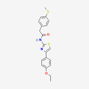 molecular formula C20H20N2O2S2 B2831813 N-(4-(4-ethoxyphenyl)thiazol-2-yl)-2-(4-(methylthio)phenyl)acetamide CAS No. 919754-49-7