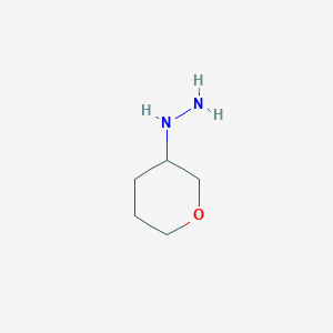 molecular formula C5H12N2O B2831845 (Tetrahydro-2H-pyran-3-yl)hydrazine CAS No. 1189771-98-9