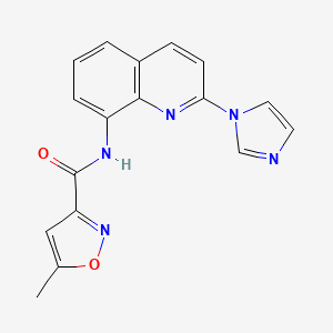 molecular formula C17H13N5O2 B2831945 N-(2-(1H-imidazol-1-yl)quinolin-8-yl)-5-methylisoxazole-3-carboxamide CAS No. 1226447-79-5