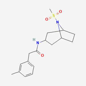 N-(8-(methylsulfonyl)-8-azabicyclo[3.2.1]octan-3-yl)-2-(m-tolyl)acetamide