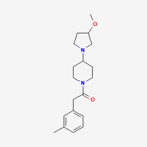 1-(4-(3-Methoxypyrrolidin-1-yl)piperidin-1-yl)-2-(m-tolyl)ethan-1-one