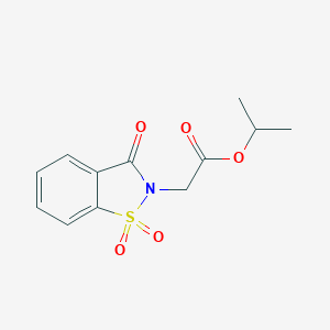 Saccharin N-(2-acetic acid isopropyl ester)