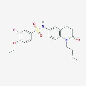 molecular formula C21H25FN2O4S B2832004 N-(1-butyl-2-oxo-1,2,3,4-tetrahydroquinolin-6-yl)-4-ethoxy-3-fluorobenzene-1-sulfonamide CAS No. 954614-57-4