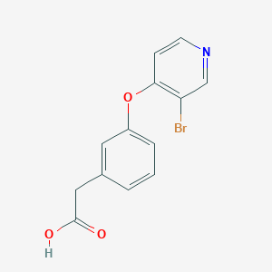 2-[3-(3-Bromopyridin-4-yl)oxyphenyl]acetic acid