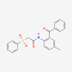 molecular formula C22H19NO4S B2832009 N-(2-benzoyl-4-methylphenyl)-2-(benzenesulfonyl)acetamide CAS No. 895457-70-2