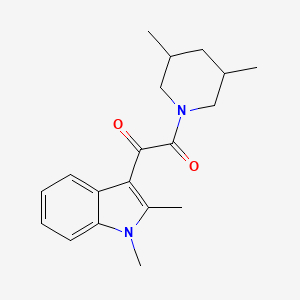 molecular formula C19H24N2O2 B2832054 1-(1,2-dimethyl-1H-indol-3-yl)-2-(3,5-dimethylpiperidin-1-yl)ethane-1,2-dione CAS No. 862814-06-0