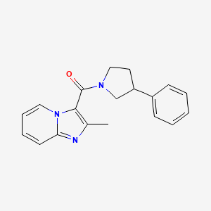 molecular formula C19H19N3O B2832055 1-{2-methylimidazo[1,2-a]pyridine-3-carbonyl}-3-phenylpyrrolidine CAS No. 1208747-72-1